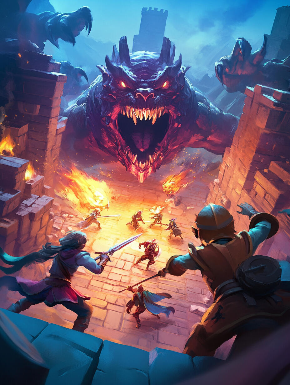 Citadel Descent A fast-paced cooperative dungeon crawler where players battle through a crumbling fortress, facing relentless hordes and towering bosses in a fight for survival.